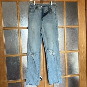 Express jeans- modern straight super high rise: like new!
